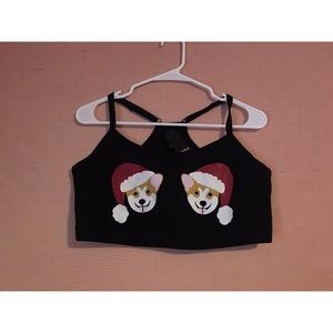Torrid Christmas Santa Corgi Sleep Bra
